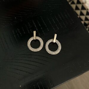 Gold Pavé Hoop Earrings